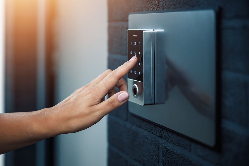 Codeeingabe am Eingang